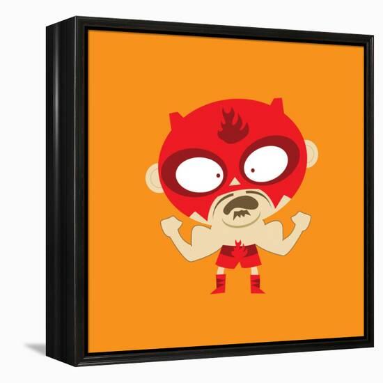 Rojo Flexing His Muscles-null-Framed Premier Image Canvas