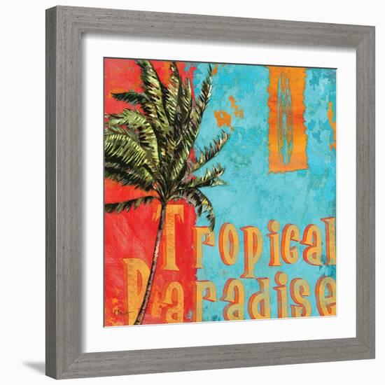 Rojo Palm I-Paul Brent-Framed Art Print