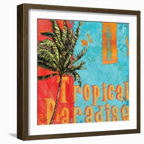 Rojo Palm I-Paul Brent-Framed Art Print