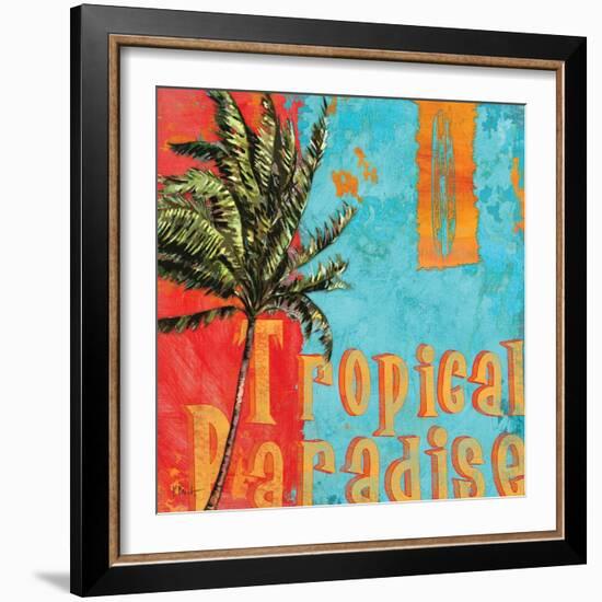 Rojo Palm I-Paul Brent-Framed Art Print