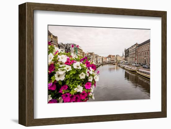 Rokin canal, Amsterdam, Holland, Netherlands.-Michael DeFreitas-Framed Photographic Print