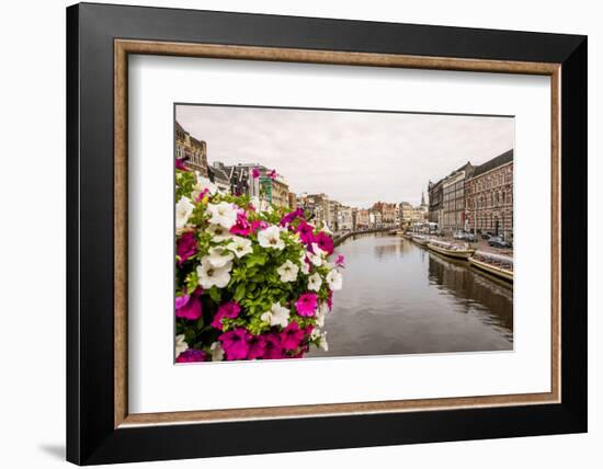 Rokin canal, Amsterdam, Holland, Netherlands.-Michael DeFreitas-Framed Photographic Print