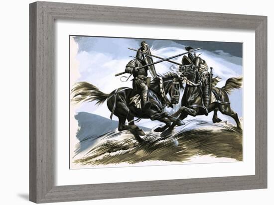 Roland and Oliver, the Warrior Friends, 1962-Ron Embleton-Framed Giclee Print