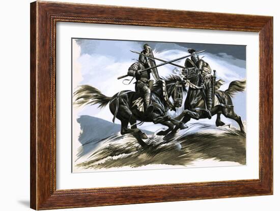 Roland and Oliver, the Warrior Friends, 1962-Ron Embleton-Framed Giclee Print