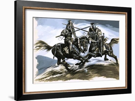 Roland and Oliver, the Warrior Friends, 1962-Ron Embleton-Framed Giclee Print