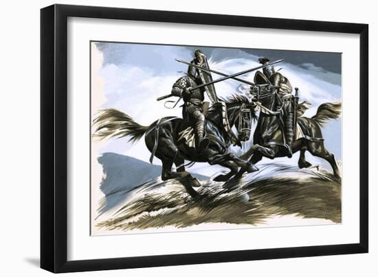 Roland and Oliver, the Warrior Friends, 1962-Ron Embleton-Framed Giclee Print