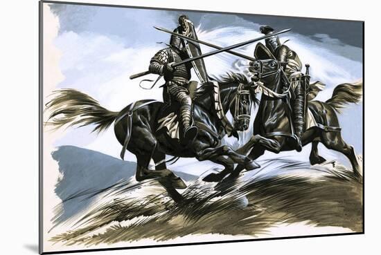 Roland and Oliver, the Warrior Friends, 1962-Ron Embleton-Mounted Giclee Print