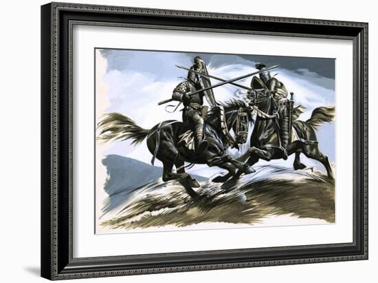 Roland and Oliver, the Warrior Friends, 1962-Ron Embleton-Framed Giclee Print