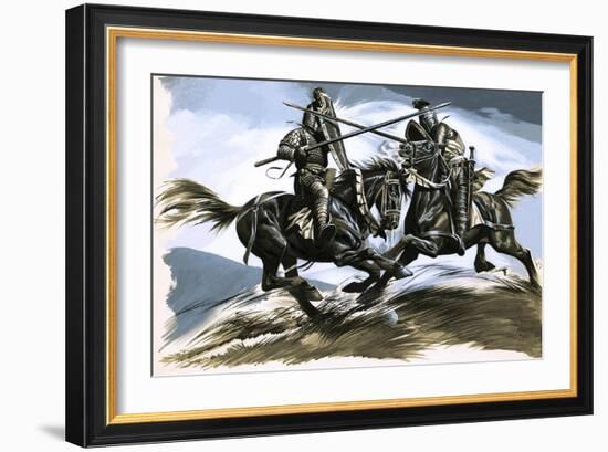 Roland and Oliver, the Warrior Friends, 1962-Ron Embleton-Framed Giclee Print