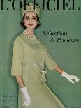 L'Officiel, April 1962 - Robe de Lanvin Castillo en Mousseline de Soie de Laurendeau et Cornet-Roland de Vassal-Mounted Art Print