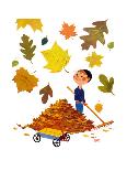 Falling Leaves - Jack & Jill-Roland Shutts-Giclee Print