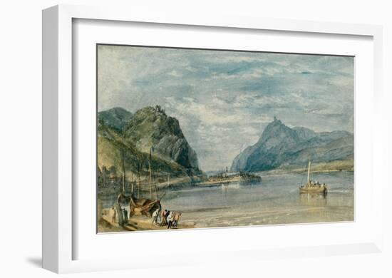 Rolandseck, Nonnenwerth and Dachenfels, 1817-J M W Turner-Framed Giclee Print