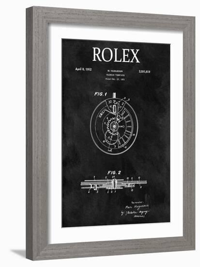 Rolex Calendar Time Piece, 1951- Black-Dan Sproul-Framed Art Print