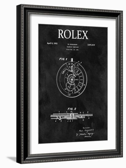 Rolex Calendar Time Piece, 1951- Black-Dan Sproul-Framed Art Print