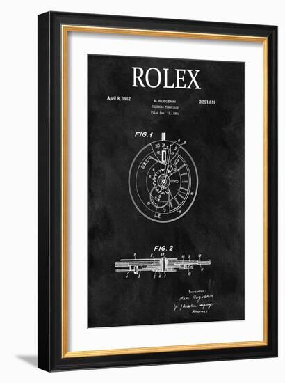 Rolex Calendar Time Piece, 1951- Black-Dan Sproul-Framed Art Print