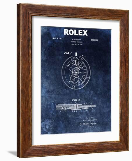 Rolex Calendar Time Piece, 1951- Blue-Dan Sproul-Framed Premium Giclee Print