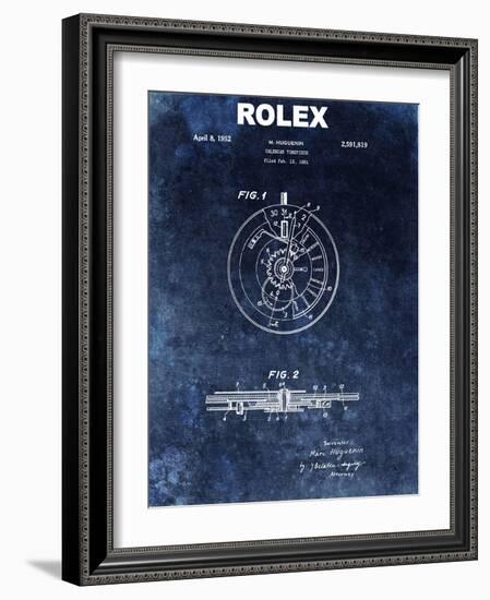 Rolex Calendar Time Piece, 1951- Blue-Dan Sproul-Framed Premium Giclee Print