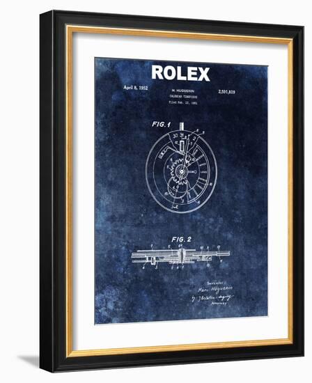 Rolex Calendar Time Piece, 1951- Blue-Dan Sproul-Framed Premium Giclee Print