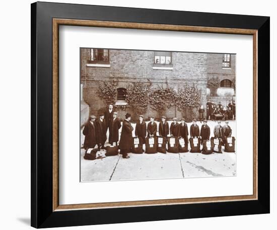 Roll Call of Boys About to Emigrate to Canada, Essex, 1908-null-Framed Photographic Print