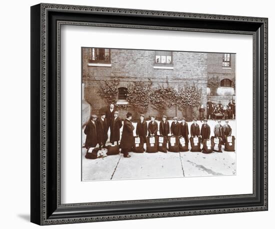 Roll Call of Boys About to Emigrate to Canada, Essex, 1908-null-Framed Photographic Print