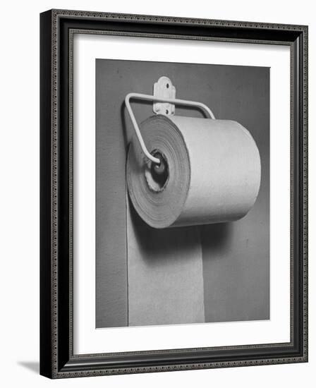 Roll of Toilet Paper, Illustrating the Shortage-Nina Leen-Framed Photographic Print