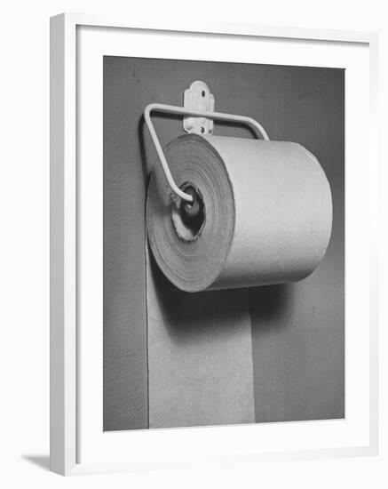 Roll of Toilet Paper, Illustrating the Shortage-Nina Leen-Framed Photographic Print