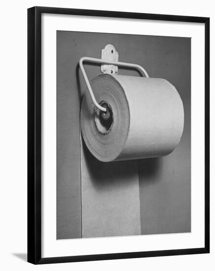 Roll of Toilet Paper, Illustrating the Shortage-Nina Leen-Framed Photographic Print