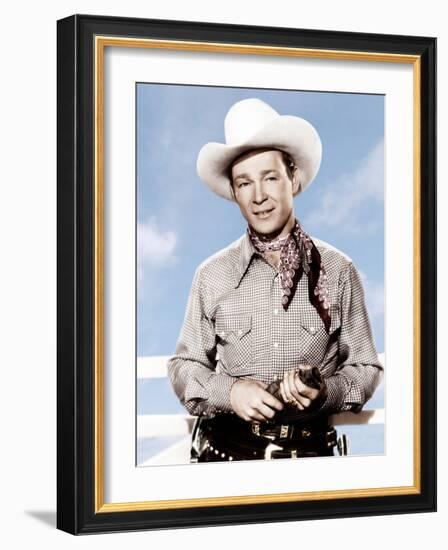 ROLL ON TEXAS MOON, Roy Rogers, 1946-null-Framed Photo