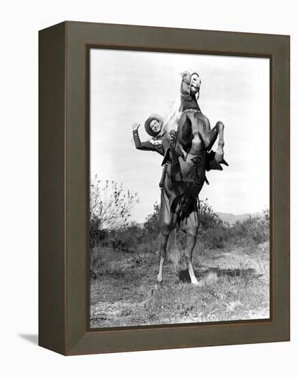 Roll On Texas Moon, Roy Rogers With Trigger The Horse, 1946-null-Framed Stretched Canvas
