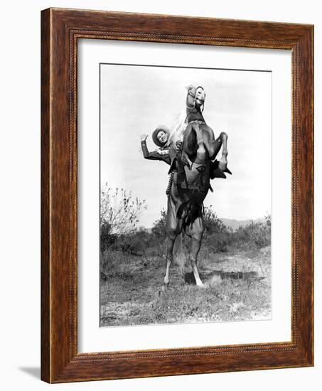 Roll On Texas Moon, Roy Rogers With Trigger The Horse, 1946-null-Framed Photo