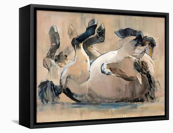 Roll, (Przewalski), 2014-Mark Adlington-Framed Premier Image Canvas