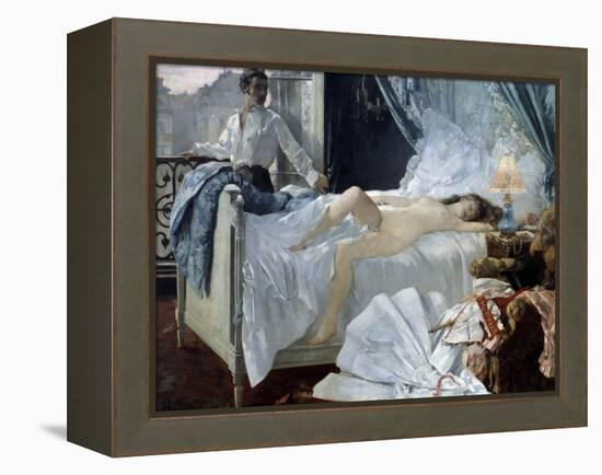 Rolla - A Couple in a Bedroom by Henri Gervex-null-Framed Premier Image Canvas