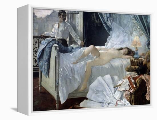 Rolla - A Couple in a Bedroom by Henri Gervex-null-Framed Premier Image Canvas