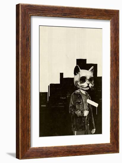 Roller Cat-Hidden Moves-Framed Art Print