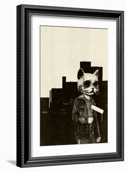 Roller Cat-Hidden Moves-Framed Art Print