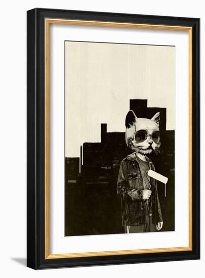 Roller Cat-Hidden Moves-Framed Art Print