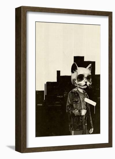 Roller Cat-Hidden Moves-Framed Art Print