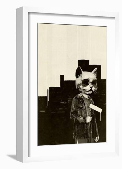 Roller Cat-Hidden Moves-Framed Art Print