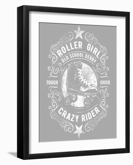 Roller Girl Tee-Tina Lavoie-Framed Premium Giclee Print