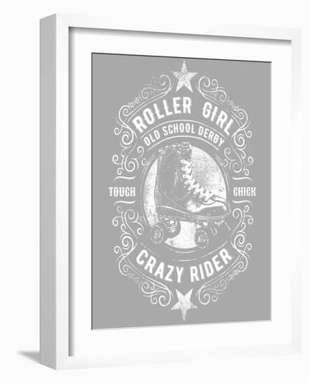Roller Girl Tee-Tina Lavoie-Framed Premium Giclee Print