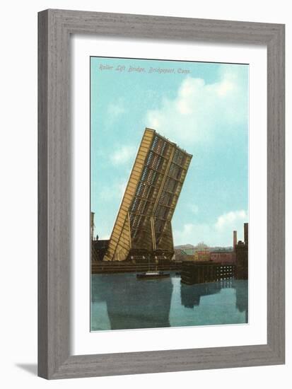 Roller Lift Bridge, Bridgeport, Connecticut-null-Framed Art Print