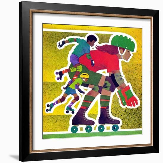 Roller Skate Race - Jack & Jill-Allan Eitzen-Framed Giclee Print