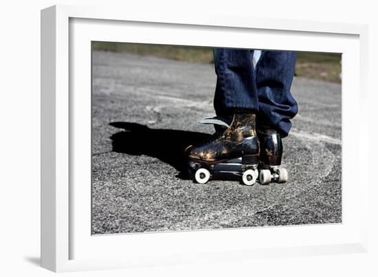 Roller Skates Central Park NYC-null-Framed Photo