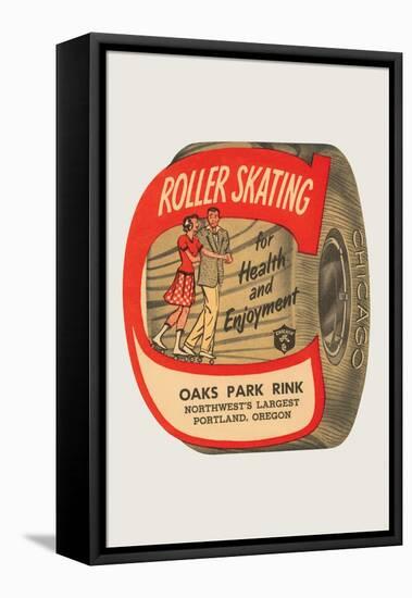 Roller Skating For Health And Enjoyment-null-Framed Stretched Canvas
