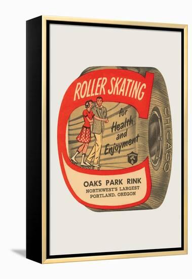 Roller Skating For Health And Enjoyment-null-Framed Stretched Canvas