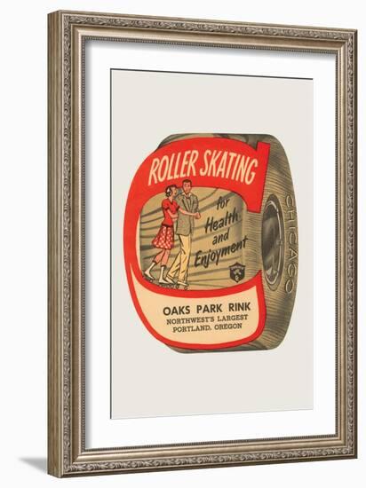Roller Skating For Health And Enjoyment-null-Framed Art Print