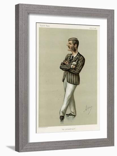 Roller-Skating, Mr Praed-Carlo Pellegrini-Framed Art Print