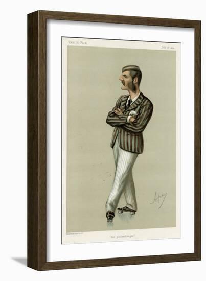 Roller-Skating, Mr Praed-Carlo Pellegrini-Framed Art Print