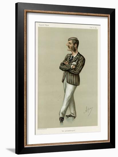 Roller-Skating, Mr Praed-Carlo Pellegrini-Framed Art Print