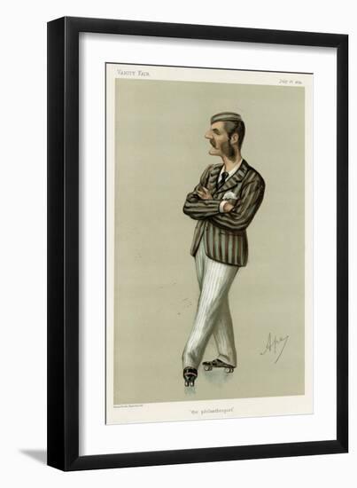 Roller-Skating, Mr Praed-Carlo Pellegrini-Framed Art Print